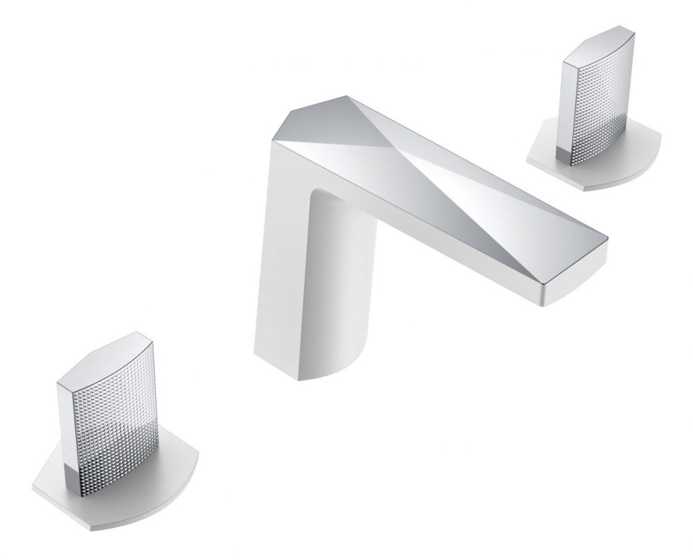 Фото Смеситель врезной Boheme Venturo (150-WCR-TOUCH) хром, белый