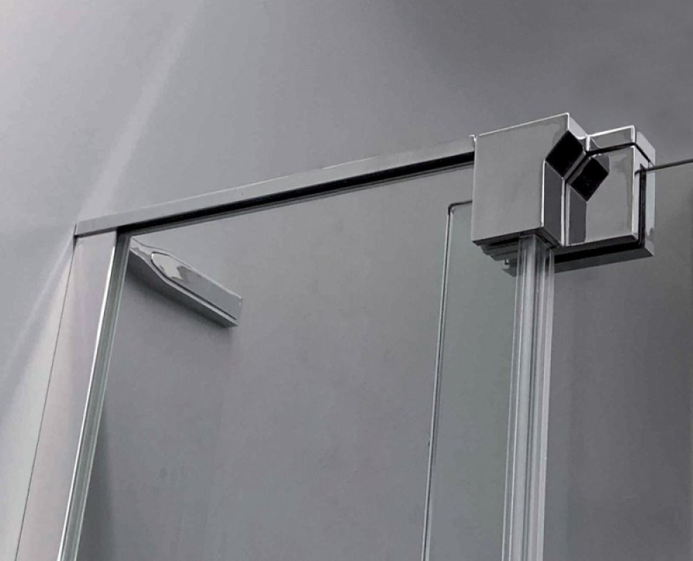 Душевой уголок Cezares SLIDER-A-2-90/100-C-NERO, 90/100 х 90/100 х 195 см, профиль черный, стекло пр