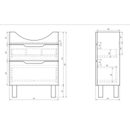 Тумба подвесная Dreja Gio (77.0106D) 96 см