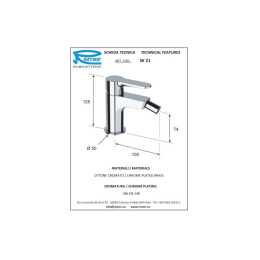 Смеситель для биде Remer RR W21