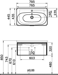 Тумба под раковину Vitra Nest (56138) коричневый