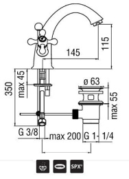 Фото NOBILI Grazia GRC5118/6CR Смеситель для раковины (хром)