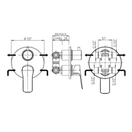 Фото Смеситель для ванны Paini Viva Style P4CR6911 хром