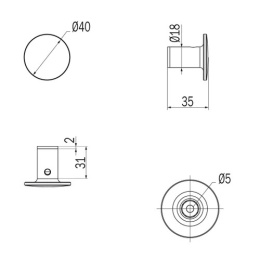 Фото Крючок, хром Inda One AV120ACR
