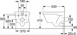Инсталляция Tece с безободковым унитазом Gustavsberg Hygienic Flush 5G84HR01, сиденье микролифт