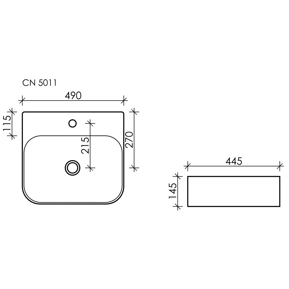 Накладная раковина Ceramica Nova ELEMENT CN5011