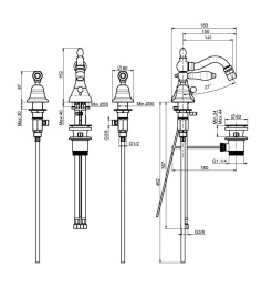 FIMA Carlo Frattini Herend F5402CR Смеситель для биде