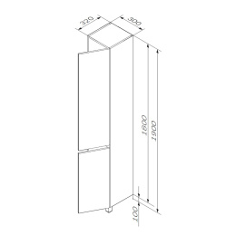 Шкаф-колонна Am.Pm Gem S (M91CSR0306WG) белый, глянцевый