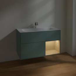 Villeroy Boch Finion F040PCGM Тумба под раковину 996х498 мм (oak veneer/olive matt)