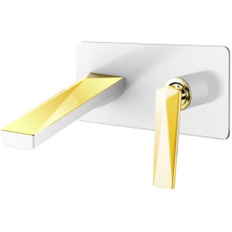 Фото Смеситель для умывальника Boheme Venturo (385-W) белое золото