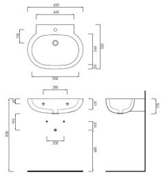 Cielo Easy EASLA65E Раковина подвесная/на пьедестал (белый)