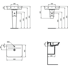 Раковина Ideal Standard Connect Air Curve E035501 60 см