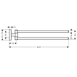 Двойной держатель для полотенец 41512000 Hansgrohe PuraVida
