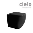 Ceramica CIELO Shui Comfort SHCOVAN - Унитаз напольный пристенный 55*38 см (чёрный глянцевый)
