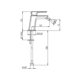 Фото Смеситель для биде Paini Nove 09YO304 черный