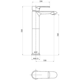 Фото Смеситель для раковины beWash Bliss BVMM0BH123 Хром