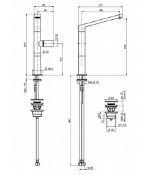 Смеситель для раковины F4161LCR FIMA Carlo Frattini Nomos Go