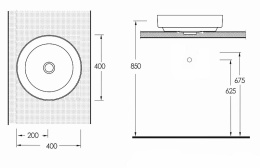 Раковина на столешницу beWash Alster 86401080