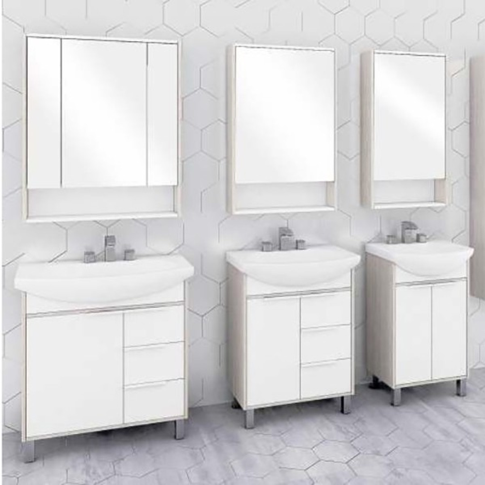 Тумба под раковину Aquaton Рико 80 белый, ясень фабрик 1A215401RIB90