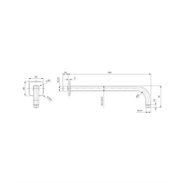 Omnires RA15CRB Кронштейн душевой настенный (хром/белый)