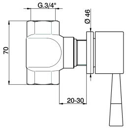Запорный вентиль Cisal Pumpy PU00030379, хром