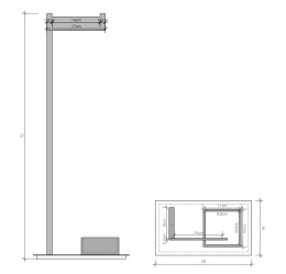 Фото Стойка с аксессуарами Decor Walther Brick (0591334), никель