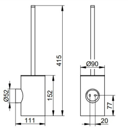 Фото Туалетный ёршик Keuco Collection Reva 12864019000, хром