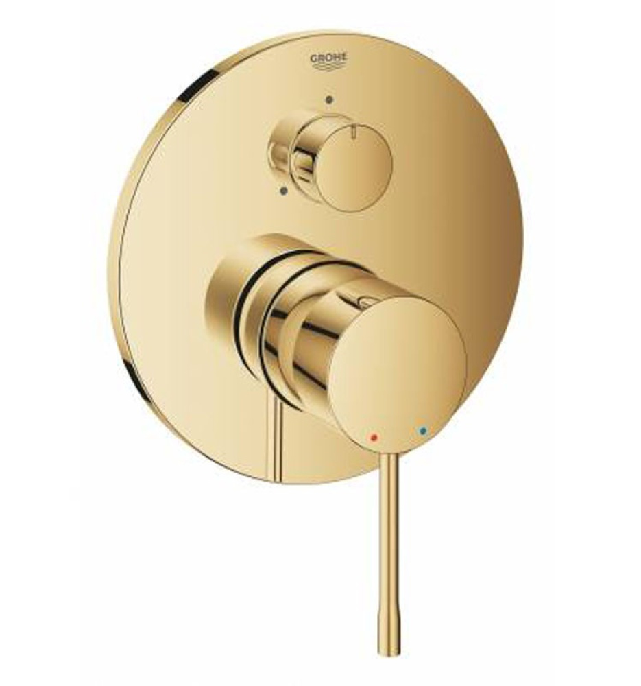 Фото Смеситель для ванны встраиваемый без излива, цвет: золото