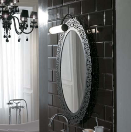 Фото Зеркало Globo Paestum (PASR38) темное дерево