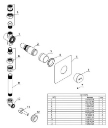Фото Смывное устройство для писсуаров E.C.A 102111075EX автоматическое