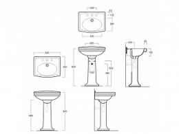 Фото Simas LONDRA LO 914 bia 1 hole Раковина с 1 отверстием, белая