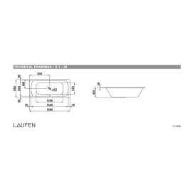 Ванна стальная Laufen Pro 180x80 2.2795.0.000.040.1 прямоугольная