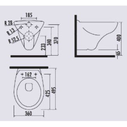 Creavit TP321 Чаша унитаза