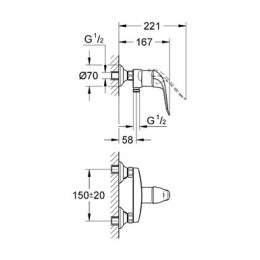 Смеситель Grohe Euroeco Speсial 32781000 для душа
