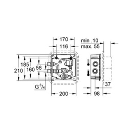 Скрытый монтажный ящик Grohe Europlus E 36009000