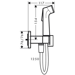 Гигиенический душ Hansgrohe (29233140) Шлифованная бронза