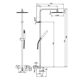 Фото Душевая система Paini Cox 78CR687TH хром
