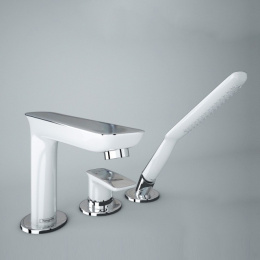 Смеситель на борт ванны Hansgrohe PuraVida (15432400) хром, белый