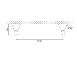 FIMA Carlo Frattini Style F6040/30CR Полотенцедержатель на 30 см