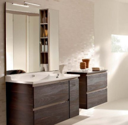 Модуль подвесной Jacob Delafon Soprano 70 см, EB1339-N08-N18, цвет - белый глянец/матовый базальт