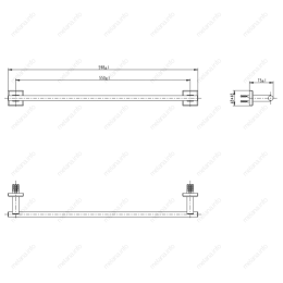 Фото MELANA 862 Штанга для полотенец сатин хром MLN-862001