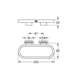 Держатель для полотенца, мыльницы или душевой полочки Grohe Selection 41035DA0, розовая бронза гляне
