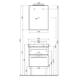 Тумба под раковину Villeroy & Boch 2Day2 60 см (A98100E4)