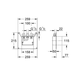 Grohe Contromix Surf 36122000 Скрытая часть, смеситель для душа