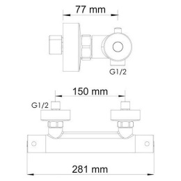 Смеситель для душа WasserKRAFT Berkel Thermo 4822 Хром