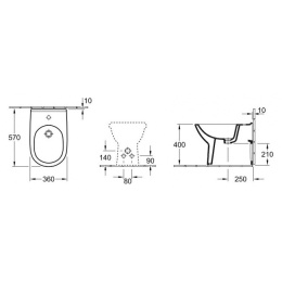 Биде напольное 54610001 VILLEROY&BOCH O'NOVO