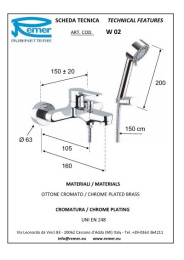 Фото Смеситель Remer для ванны короткий нос RR W02