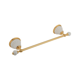 Фото Migliore Olivia 17469 Полотенцедержатель L40 см, керамика белая, золото