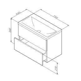 Фото База под раковину Am.Pm Gem (M90FHX07522BM) черный