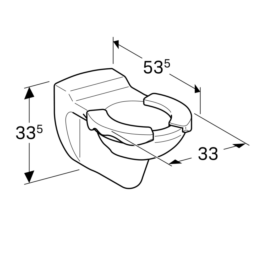 Чаша подвесного унитаза Geberit Bambini 201710000